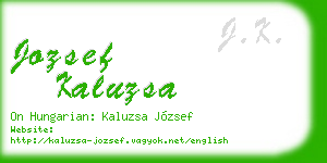 jozsef kaluzsa business card